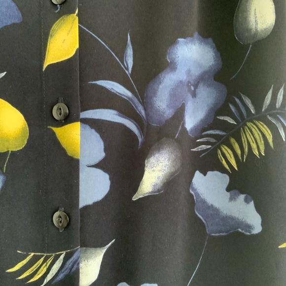 VINTAGE NAVY FLORAL MAXI SKIRT - Picture 2 of 5